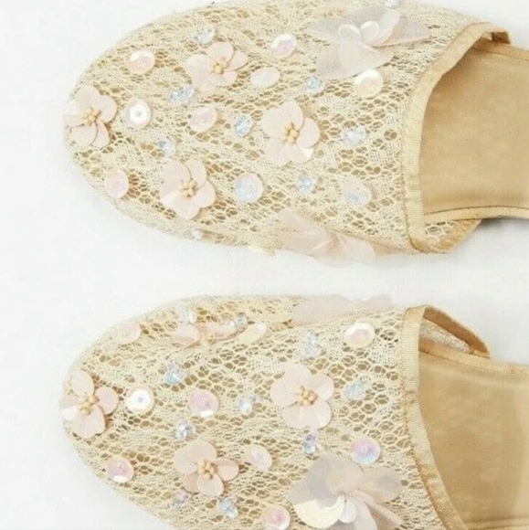 FREE PEOPLE x ASOS Allure Sequined Slipper Mules Size 9 never worn, but no tags - Picture 2 of 8